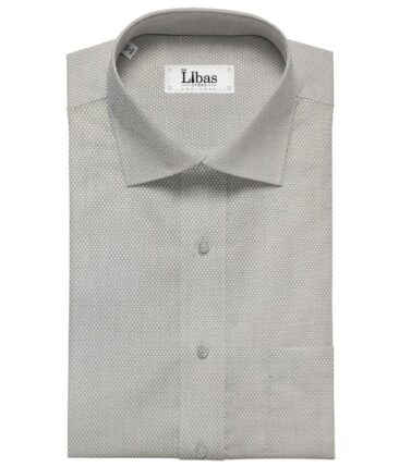 Arvind Men's Cotton Structured 1.60 Meter Unstitched Shirt Fabric (Light Grey)