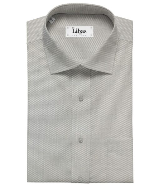 Arvind Men's Cotton Structured 1.60 Meter Unstitched Shirt Fabric (Light Grey)