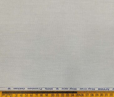 Arvind Men's Cotton Structured 1.60 Meter Unstitched Shirt Fabric (Light Grey)