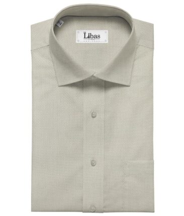 Arvind Men's Cotton Structured 1.60 Meter Unstitched Shirt Fabric (Sand Dollar Beige)