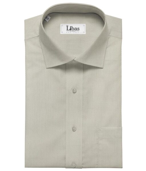 Arvind Men's Cotton Structured 1.60 Meter Unstitched Shirt Fabric (Sand Dollar Beige)
