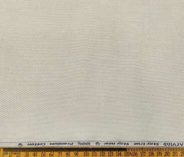 Arvind Men's Cotton Structured 1.60 Meter Unstitched Shirt Fabric (Sand Dollar Beige)