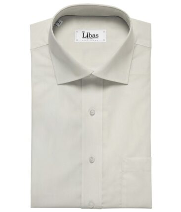 Arvind Men's Cotton Solids 1.60 Meter Unstitched Shirt Fabric (White)