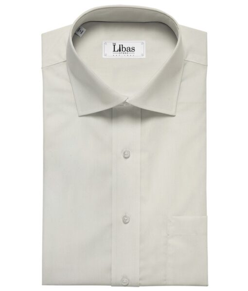 Arvind Men's Cotton Solids 1.60 Meter Unstitched Shirt Fabric (White)