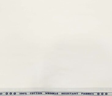 Arvind Men's Cotton Solids 1.60 Meter Unstitched Shirt Fabric (White)