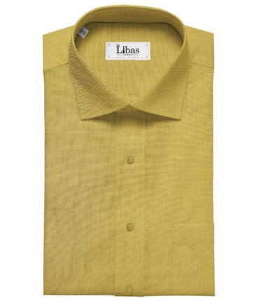 Arvind Men's Cotton Linen Self Design Unstitched Shirt Fabric (Granola Beige)