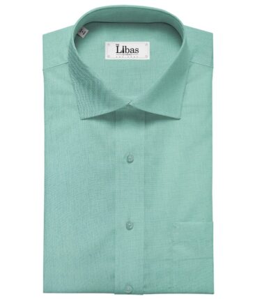 Arvind Men's Cotton Linen Self Design Unstitched Shirt Fabric (Mint Green)