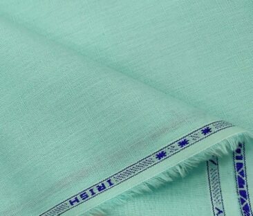 Arvind Men's Cotton Linen Self Design Unstitched Shirt Fabric (Mint Green)
