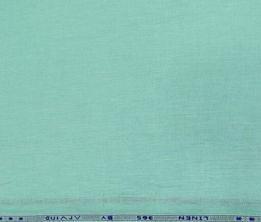 Arvind Men's Cotton Linen Self Design Unstitched Shirt Fabric (Mint Green)