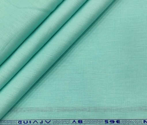 Arvind Men's Cotton Linen Self Design Unstitched Shirt Fabric (Mint Green)