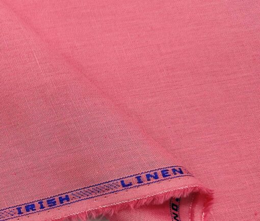Arvind Men's Cotton Linen Self Design Unstitched Shirt Fabric (Rouge Pink)