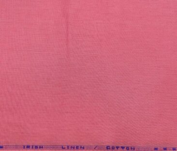 Arvind Men's Cotton Linen Self Design Unstitched Shirt Fabric (Rouge Pink)