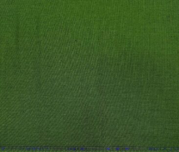 Arvind Men's Cotton Linen Self Design Unstitched Shirt Fabric (Dark Seaweed Green)