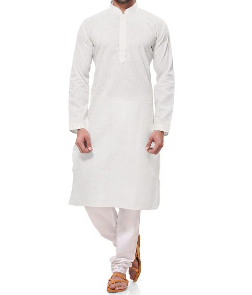 Arvind Men's Cotton Linen Self Design Unstitched Shirt Fabric (White)