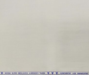 Almonti Men's Cotton Solids Satin 1.60 Meter Unstitched Shirt Fabric (Silver Grey)