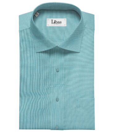 Birla Century Men's Cotton Structured 1.60 Meter Unstitched Shirt Fabric (Arctic Blue)