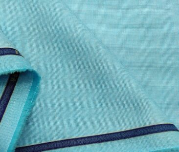 Birla Century Men's Cotton Structured 1.60 Meter Unstitched Shirt Fabric (Arctic Blue)