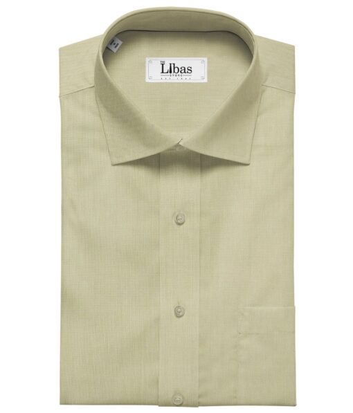 Birla Century Men's Cotton Structured 1.60 Meter Unstitched Shirt Fabric (Beige)