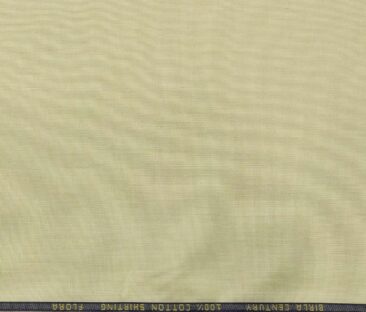 Birla Century Men's Cotton Structured 1.60 Meter Unstitched Shirt Fabric (Beige)