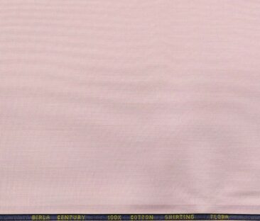Birla Century Men's Cotton Structured 1.60 Meter Unstitched Shirt Fabric (Blush Pink)