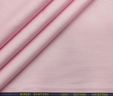 Birla Century Men's Cotton Structured 1.60 Meter Unstitched Shirt Fabric (Blush Pink)