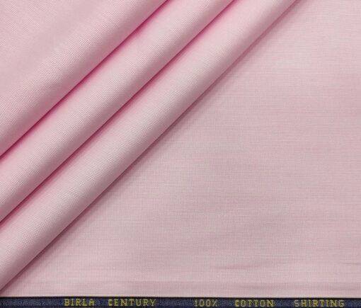 Birla Century Men's Cotton Structured 1.60 Meter Unstitched Shirt Fabric (Blush Pink)