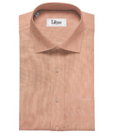 Birla Century Men's Cotton Structured 1.60 Meter Unstitched Shirt Fabric (Cantaloupe Orange)