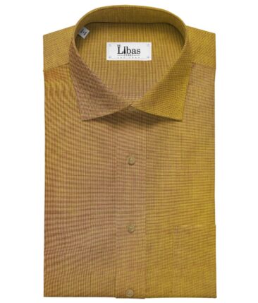 Birla Century Men's Cotton Structured 1.60 Meter Unstitched Shirt Fabric (Honey Orange)