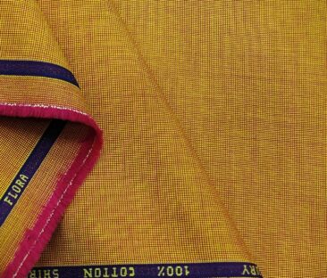 Birla Century Men's Cotton Structured 1.60 Meter Unstitched Shirt Fabric (Honey Orange)
