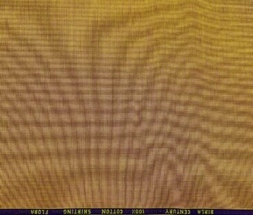 Birla Century Men's Cotton Structured 1.60 Meter Unstitched Shirt Fabric (Honey Orange)