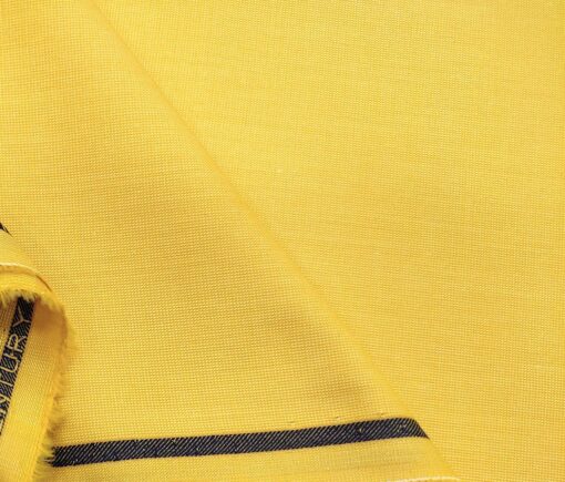 Birla Century Men's Cotton Structured 1.60 Meter Unstitched Shirt Fabric (Honey Yellow)