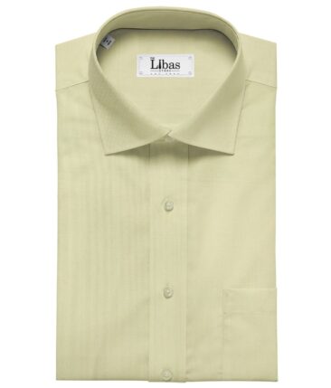 Birla Century Men's Cotton Structured 1.60 Meter Unstitched Shirt Fabric (Light Yellow)