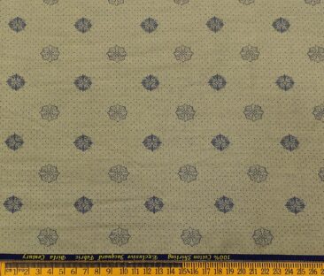 Birla Century Men's Cotton Jacquard 1.60 Meter Unstitched Shirt Fabric (Light Brown)
