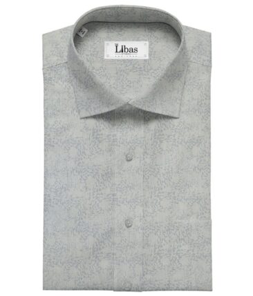 Birla Century Men's Cotton Jacquard 1.60 Meter Unstitched Shirt Fabric (Light Grey)
