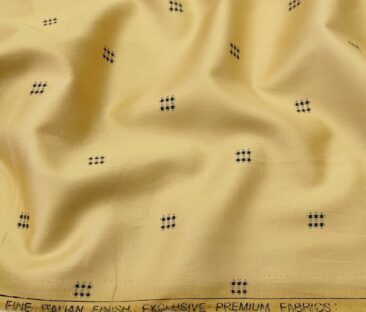 Exquisite Men's Cotton Printed 1.60 Meter Unstitched Shirt Fabric (Biscotti Beige)
