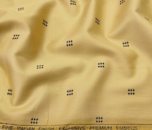 Exquisite Men's Cotton Printed 1.60 Meter Unstitched Shirt Fabric (Biscotti Beige)