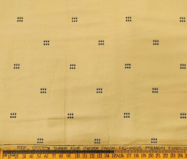 Exquisite Men's Cotton Printed 1.60 Meter Unstitched Shirt Fabric (Biscotti Beige)