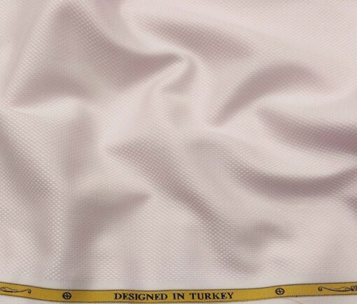Soktas Men's Cotton Structured 1.60 Meter Unstitched Shirt Fabric (Light Pink)