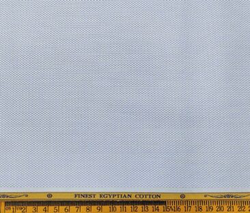 Soktas Men's Cotton Structured 1.60 Meter Unstitched Shirt Fabric (Sky Blue)