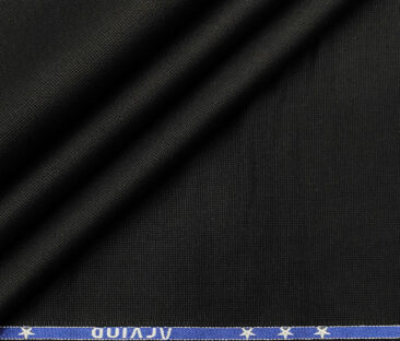 Arvind Men's Cotton Structured 1.30 Meter Unstitched Trouser Fabric (Black)