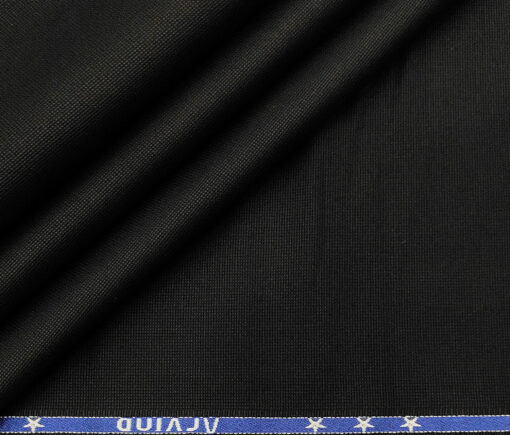 Arvind Men's Cotton Structured 1.30 Meter Unstitched Trouser Fabric (Black)