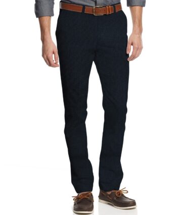 Arvind Men's Cotton Structured 1.30 Meter Unstitched Trouser Fabric (Dark Blue)