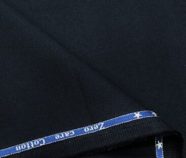 Arvind Men's Cotton Structured 1.30 Meter Unstitched Trouser Fabric (Dark Blue)