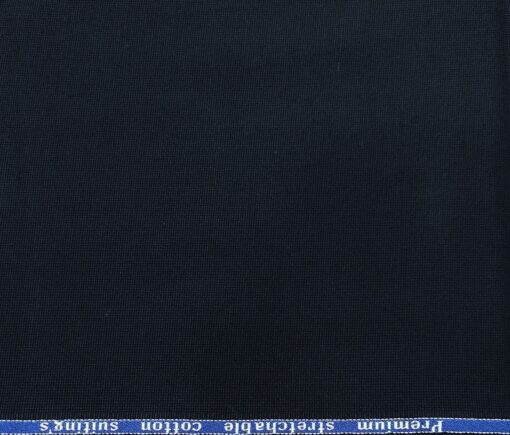 Arvind Men's Cotton Structured 1.30 Meter Unstitched Trouser Fabric (Dark Blue)