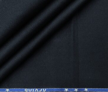 Arvind Men's Cotton Structured 1.30 Meter Unstitched Trouser Fabric (Dark Blue)