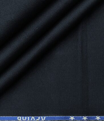 Arvind Men's Cotton Structured 1.30 Meter Unstitched Trouser Fabric (Dark Blue)