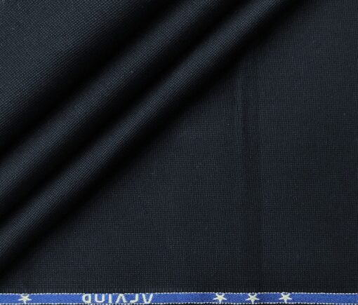 Arvind Men's Cotton Structured 1.30 Meter Unstitched Trouser Fabric (Dark Blue)