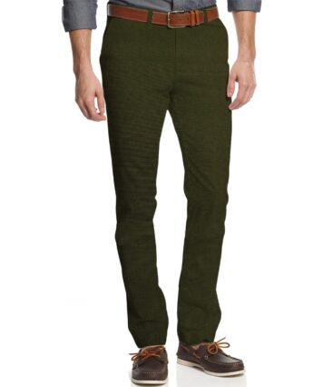 Arvind Men's Cotton Structured 1.30 Meter Unstitched Trouser Fabric (Dark Green)