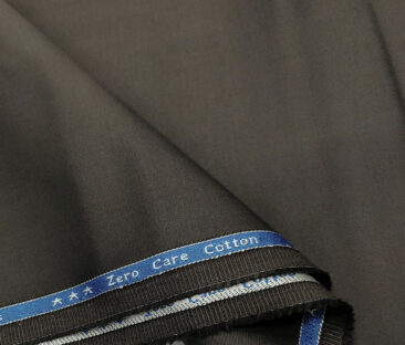Arvind Men's Cotton Solids 1.30 Meter Unstitched Trouser Fabric (Dark Grey)