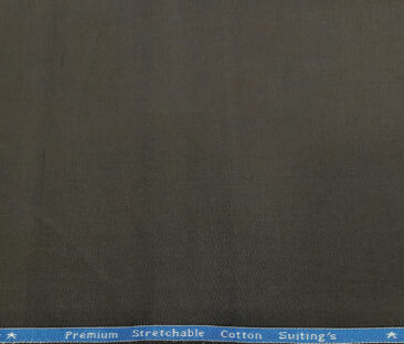 Arvind Men's Cotton Solids 1.30 Meter Unstitched Trouser Fabric (Dark Grey)